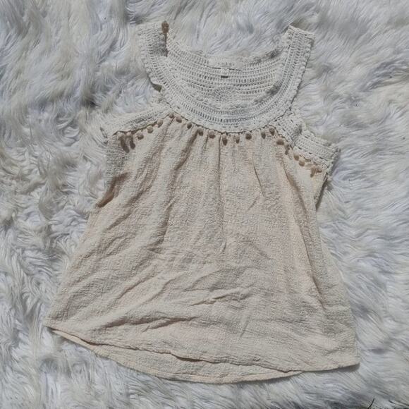 Adiva Size Extra Small XS Light Cream White Crochet Boho Retro Festival Texture - Picture 1 of 10